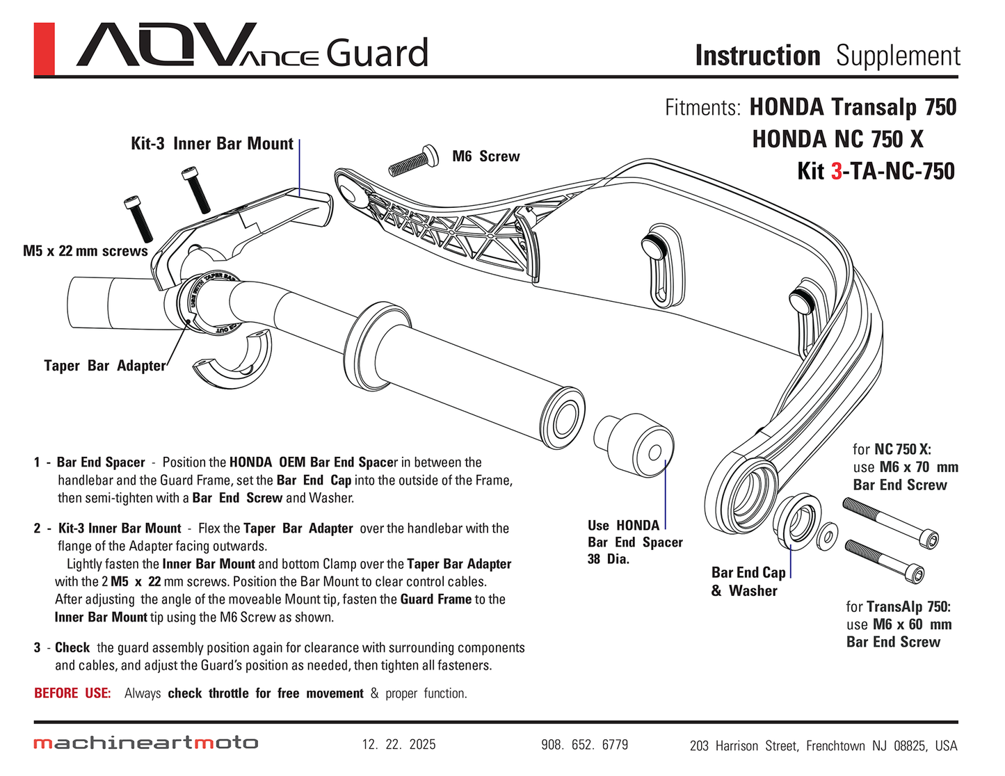 ADVance Guard Honda Kit 3 - AT 750 Transalp + NC 750X
