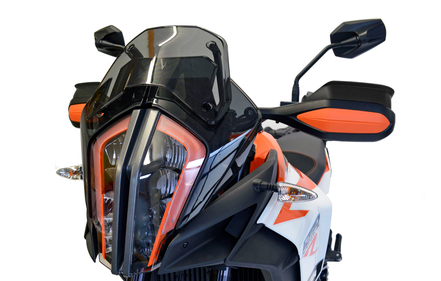 ADVance Guard Multi-Functional hand guard KTM front view with KTM Orange Front Inserts