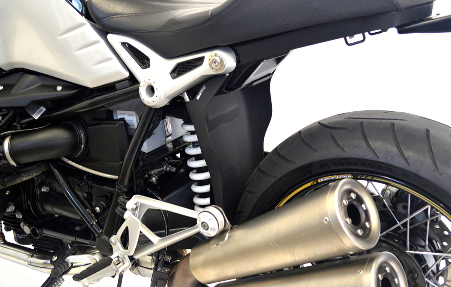 BMW R nineT - MudSling rear suspension guard