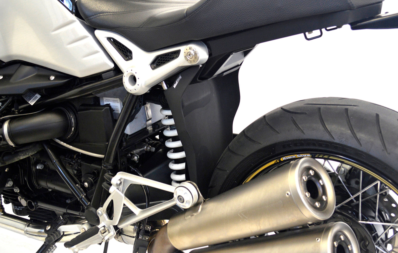 BMW R nineT - MudSling rear suspension guard