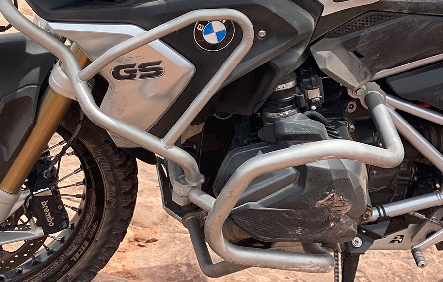 X-Head 1250 cylinder guard showing protection coverage area