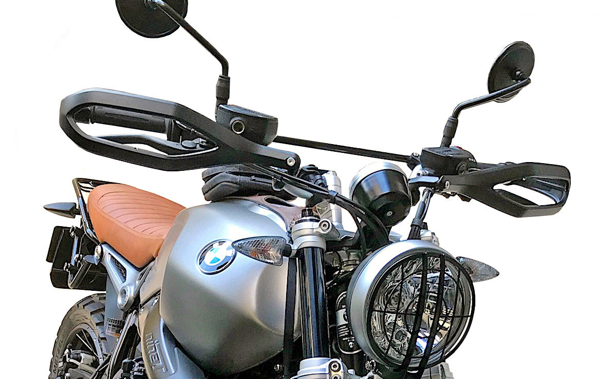 BMW R 9T Scrambler with ADVance Guard Multi-Functional hand guards -Hot weather setting