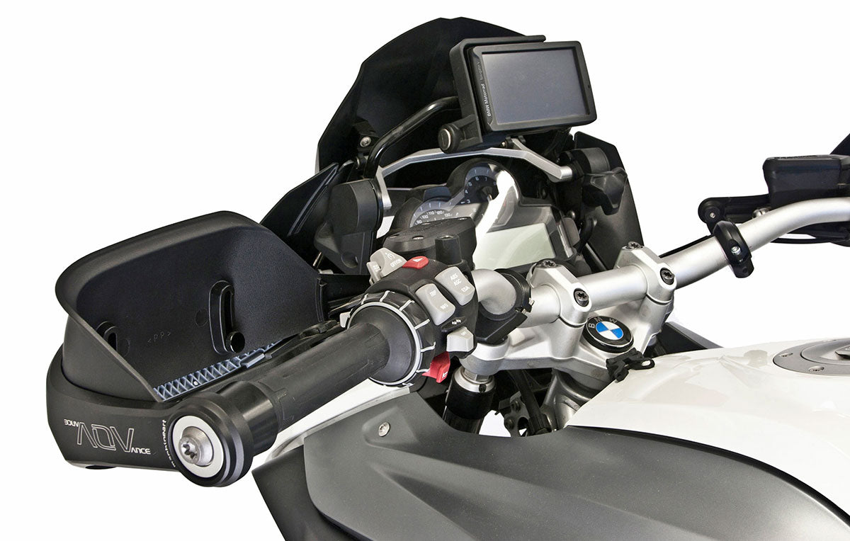ADVance Guard Multi-functional hand guards on BMW 1200/1250GS- Cold Weather Sliding Shield setting