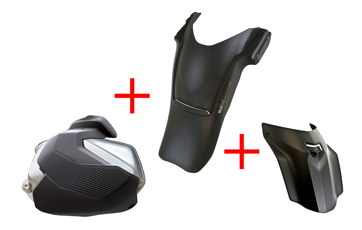 3 product protection set for BMW R1250 GS/A - X-Head, MudSling, & Avant